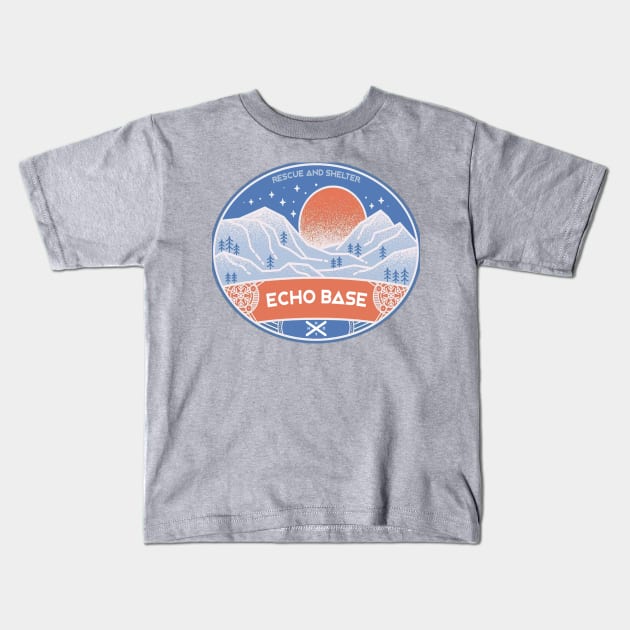 Rebel Echo Base in Hoth Kids T-Shirt by Cisne Negro